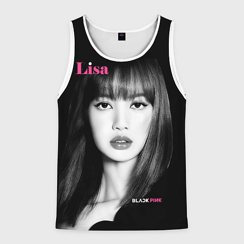 Мужская майка без рукавов Blackpink Lisa Portrait / 3D-Белый – фото 1