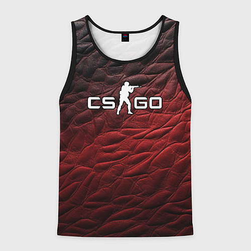 Мужская майка без рукавов CS GO dark red / 3D-Черный – фото 1