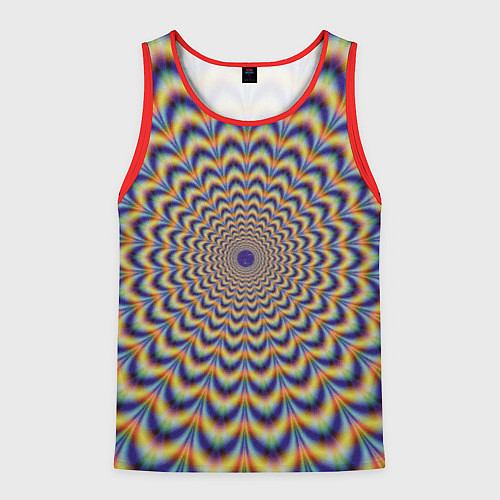 Мужская майка без рукавов Гипнотический рисунок / 3D-Красный – фото 1