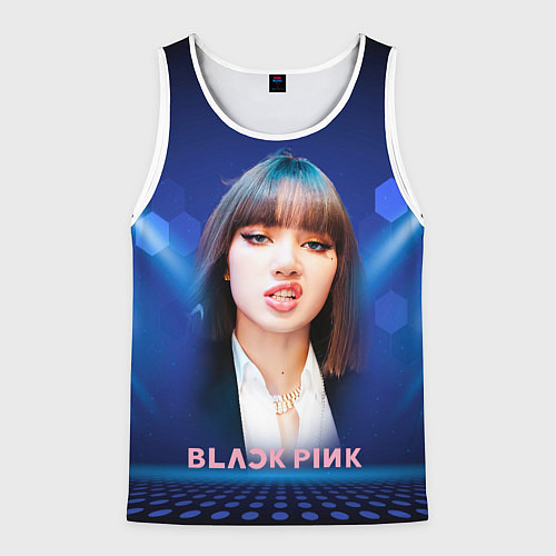 Мужская майка без рукавов Lisa Blackpink / 3D-Белый – фото 1