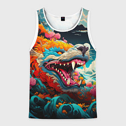 Мужская майка без рукавов Художественный дракон от нейросети