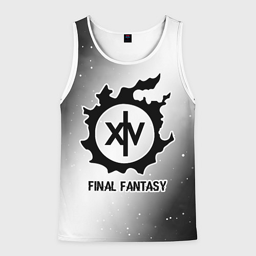 Мужская майка без рукавов Final Fantasy glitch на светлом фоне / 3D-Белый – фото 1