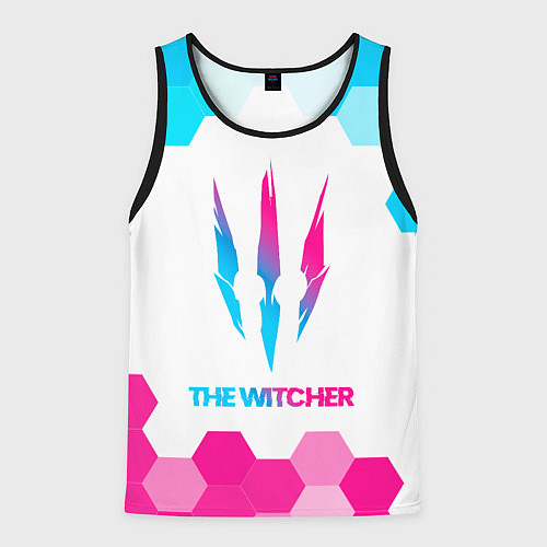 Мужская майка без рукавов The Witcher neon gradient style / 3D-Черный – фото 1