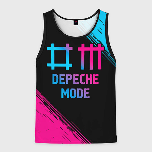 Мужская майка без рукавов Depeche Mode - neon gradient / 3D-Черный – фото 1