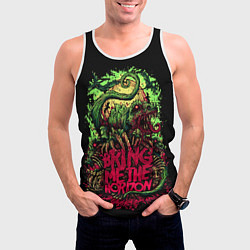 Майка-безрукавка мужская Bring me the horizon dinosaurs, цвет: 3D-белый — фото 2