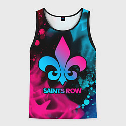 Майка-безрукавка мужская Saints Row - neon gradient, цвет: 3D-черный