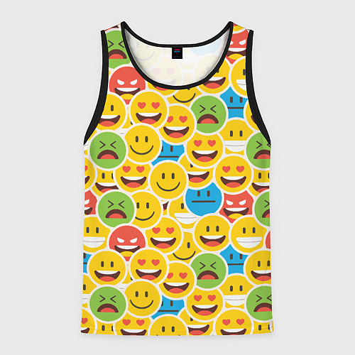 Мужская майка без рукавов Интернет эмоции / 3D-Черный – фото 1