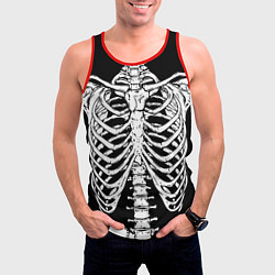 Майка-безрукавка мужская Skeleton ribs, цвет: 3D-красный — фото 2