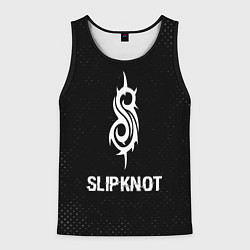 Майка-безрукавка мужская Slipknot glitch на темном фоне, цвет: 3D-черный