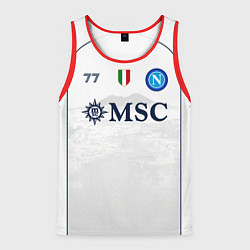 Майка-безрукавка мужская Хвича Кварацхелия Наполи форма 2324 гостевая, цвет: 3D-красный