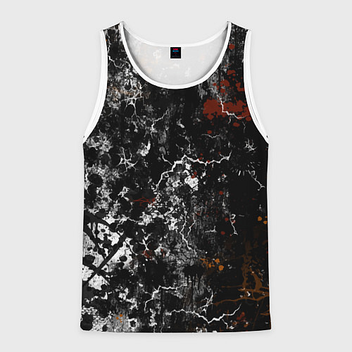 Мужская майка без рукавов Граффити абстрактный рисунок / 3D-Белый – фото 1