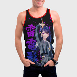 Майка-безрукавка мужская Сёгун райдэн - геншин импакт, цвет: 3D-красный — фото 2