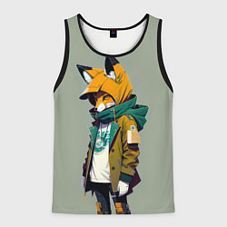 Мужская майка без рукавов Молодая лисичка - городской стиль