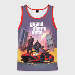 Майка-безрукавка мужская Grand Theft Auto - game, цвет: 3D-красный