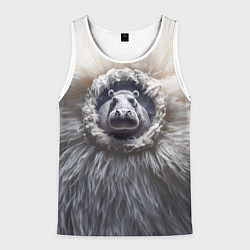 Мужская майка без рукавов Брутальный бегемот