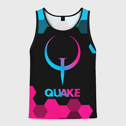 Майка-безрукавка мужская Quake - neon gradient, цвет: 3D-черный
