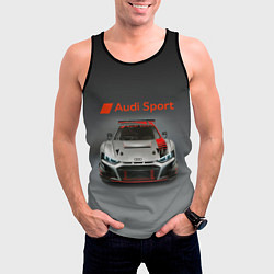 Майка-безрукавка мужская Audi sport - racing car - extreme, цвет: 3D-черный — фото 2