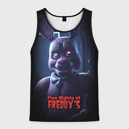 Мужская майка без рукавов Five Nights at Freddys Bonnie / 3D-Черный – фото 1