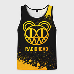 Майка-безрукавка мужская Radiohead - gold gradient, цвет: 3D-черный