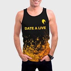 Майка-безрукавка мужская Date A Live - gold gradient: символ сверху, цвет: 3D-черный — фото 2