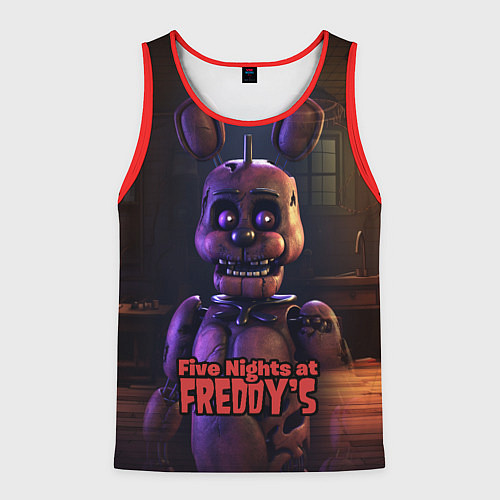 Мужская майка без рукавов Five Nights at Freddys Bonnie / 3D-Красный – фото 1