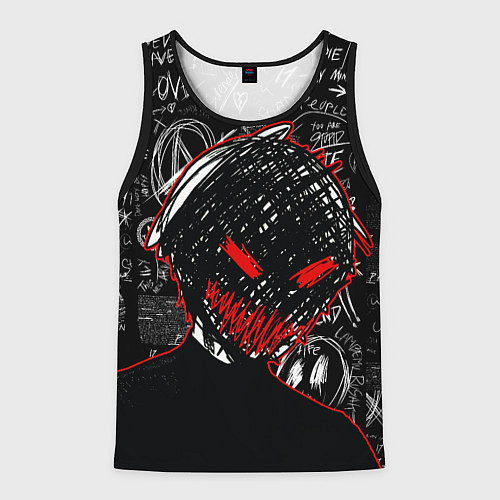 Мужская майка без рукавов Токийский гуль - Dead inside mood / 3D-Черный – фото 1