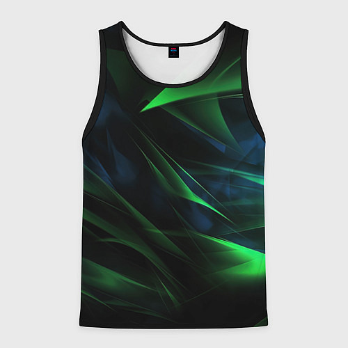 Мужская майка без рукавов Dark green background / 3D-Черный – фото 1