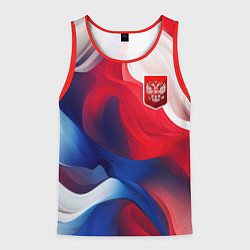 Майка-безрукавка мужская Красный герб России, цвет: 3D-красный