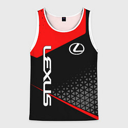 Майка-безрукавка мужская Lexus - red sportwear, цвет: 3D-белый