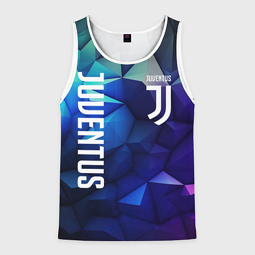 Мужская майка без рукавов Juventus logo blue / 3D-Белый – фото 1