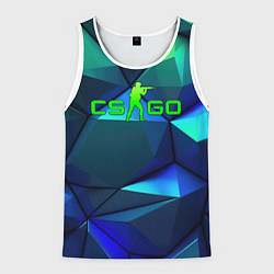 Мужская майка без рукавов CSGO blue green gradient