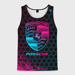 Мужская майка без рукавов Porsche - neon gradient