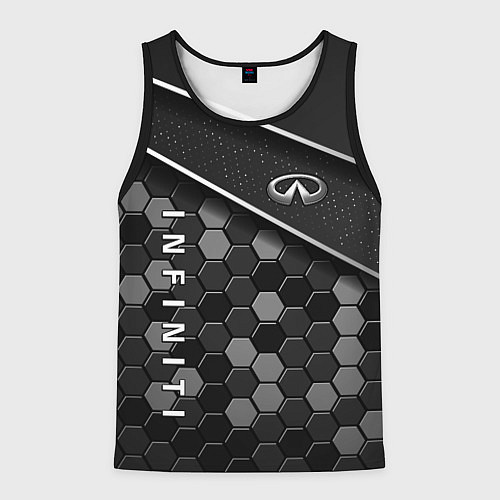 Мужская майка без рукавов Infiniti - черный металл / 3D-Черный – фото 1