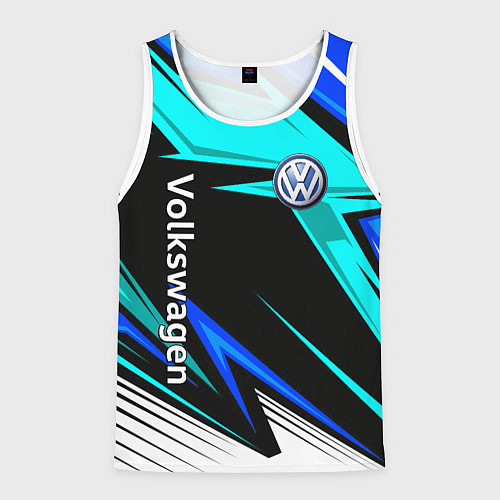 Мужская майка без рукавов Фольцваген - sport uniform / 3D-Белый – фото 1