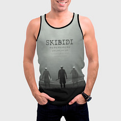 Майка-безрукавка мужская Skibisi toilet Camera men, цвет: 3D-черный — фото 2