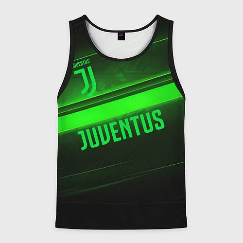 Мужская майка без рукавов Juventus green line / 3D-Черный – фото 1