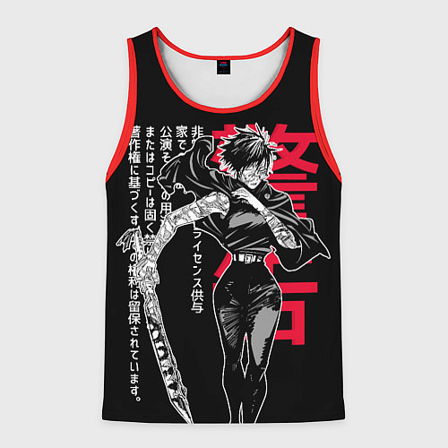 Мужская майка без рукавов Маки Зенин - Магическая битва / 3D-Красный – фото 1