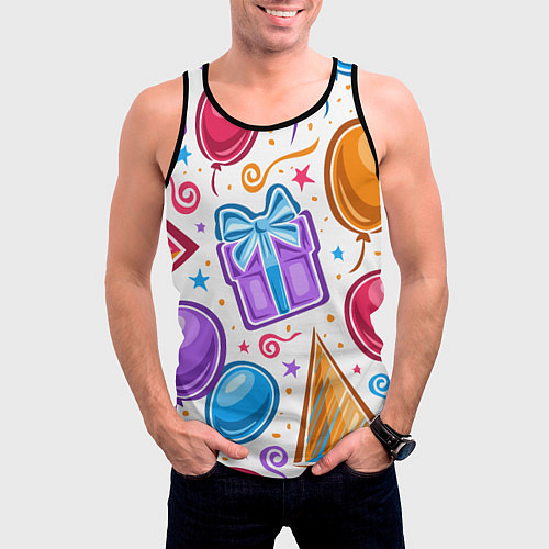 Мужская майка без рукавов Вечеринка / 3D-Черный – фото 3