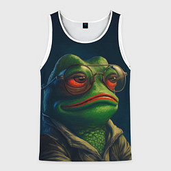 Майка-безрукавка мужская Pepe frog, цвет: 3D-белый