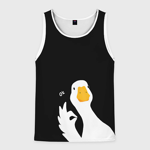 Мужская майка без рукавов Ок гусь / 3D-Белый – фото 1