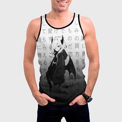 Майка-безрукавка мужская Демоническое презрение, цвет: 3D-черный — фото 2