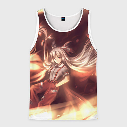 Мужская майка без рукавов Touhou Project Фудзивара но Моко / 3D-Белый – фото 1