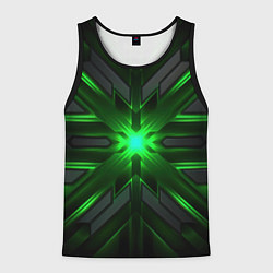 Майка-безрукавка мужская Зеленый свет в абстракции, цвет: 3D-черный