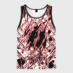 Мужская майка без рукавов Кибернетическая клякса Красная