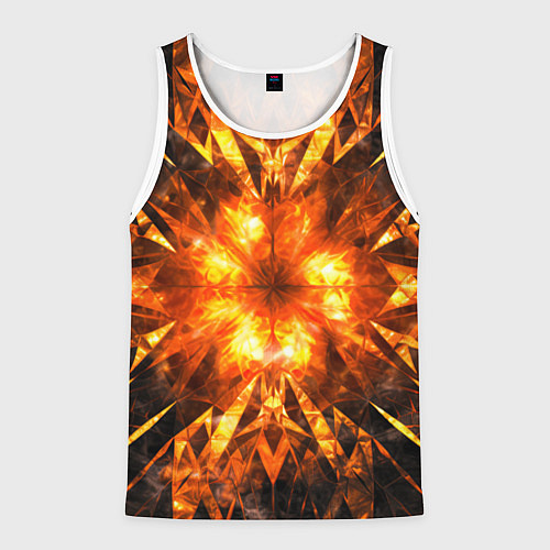 Мужская майка без рукавов Fire abstract / 3D-Белый – фото 1