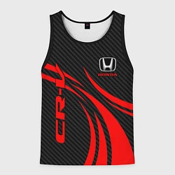 Майка-безрукавка мужская Honda CR-V - красный и карбон, цвет: 3D-черный
