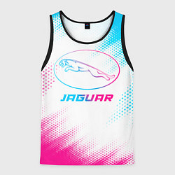 Майка-безрукавка мужская Jaguar neon gradient style, цвет: 3D-черный