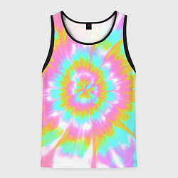 Майка-безрукавка мужская Tie-Dye кислотный в стиле барби, цвет: 3D-черный