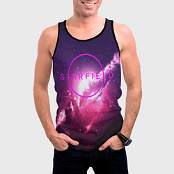 Майка-безрукавка мужская Starfield space game 2023, цвет: 3D-черный — фото 2