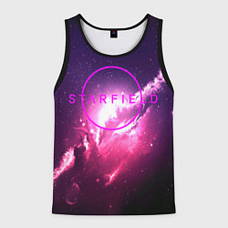 Майка-безрукавка мужская Starfield space game 2023, цвет: 3D-черный